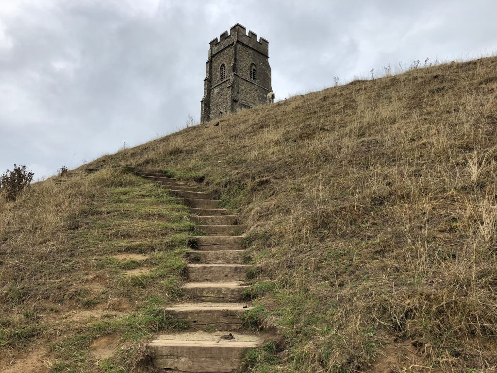 Steps leading up to Glastonbury Tor